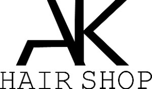 Logo firmy AK Hairshop kosmetyki do włosów