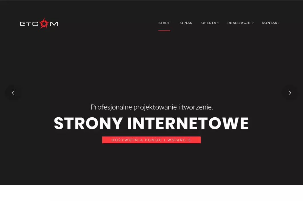 Zrzut ekranu strony
